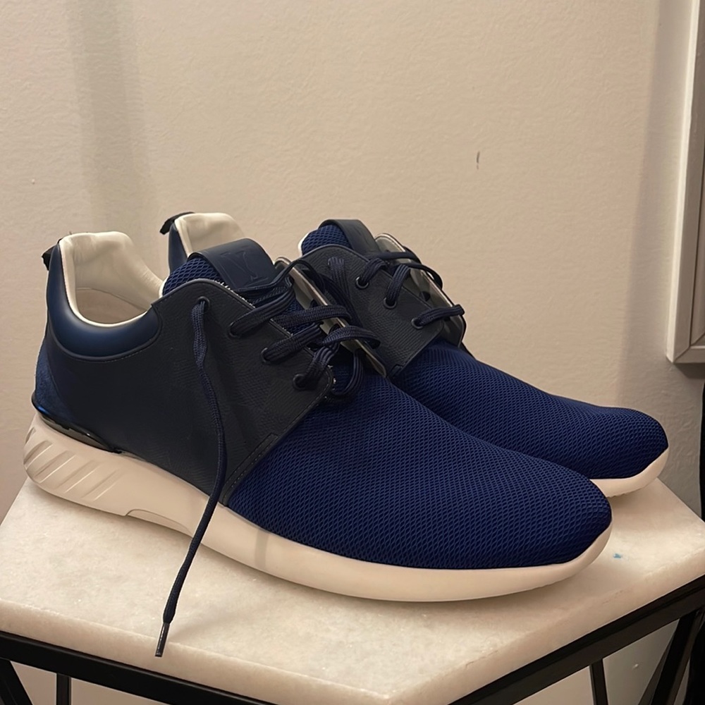 Louis Vuitton Mens  Navy Blue Fastlane trainers